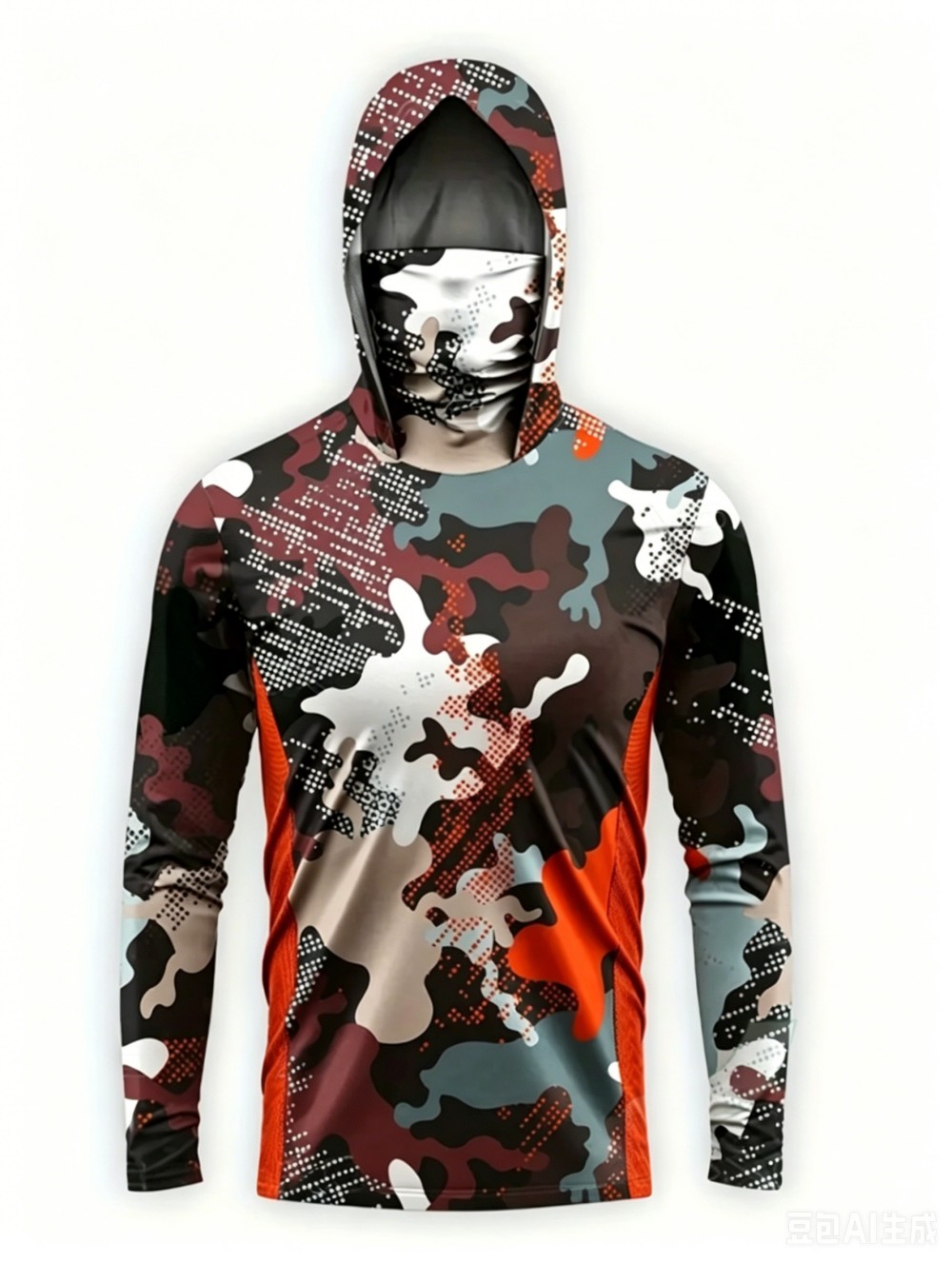 Fishing Mask Sun Protection - Hoodie Pancing Pria Lengan Panjang UPF50+
