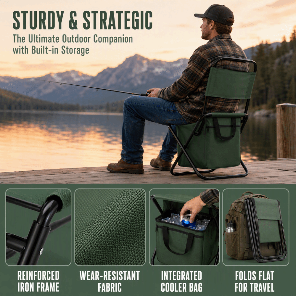 Kursi Lipat Camping dari Kain  - Fishing Backpack ulasan dan harga
