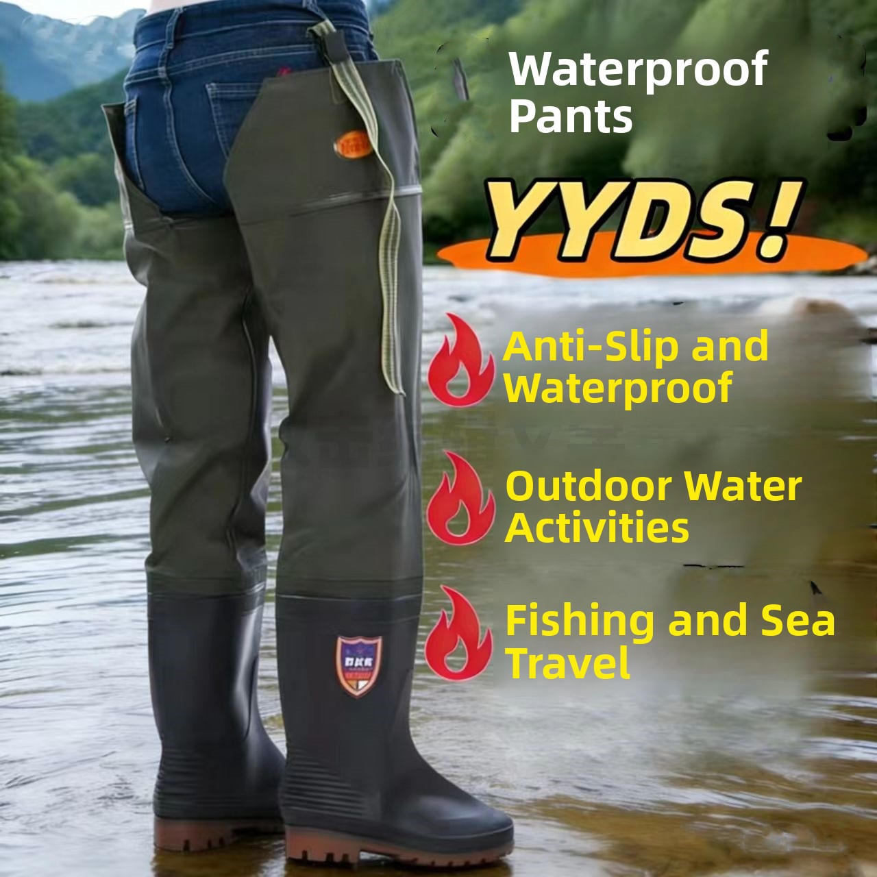 Sepatu Bot Hujan Setinggi Lutu - Fishing Boots ulasan dan harga