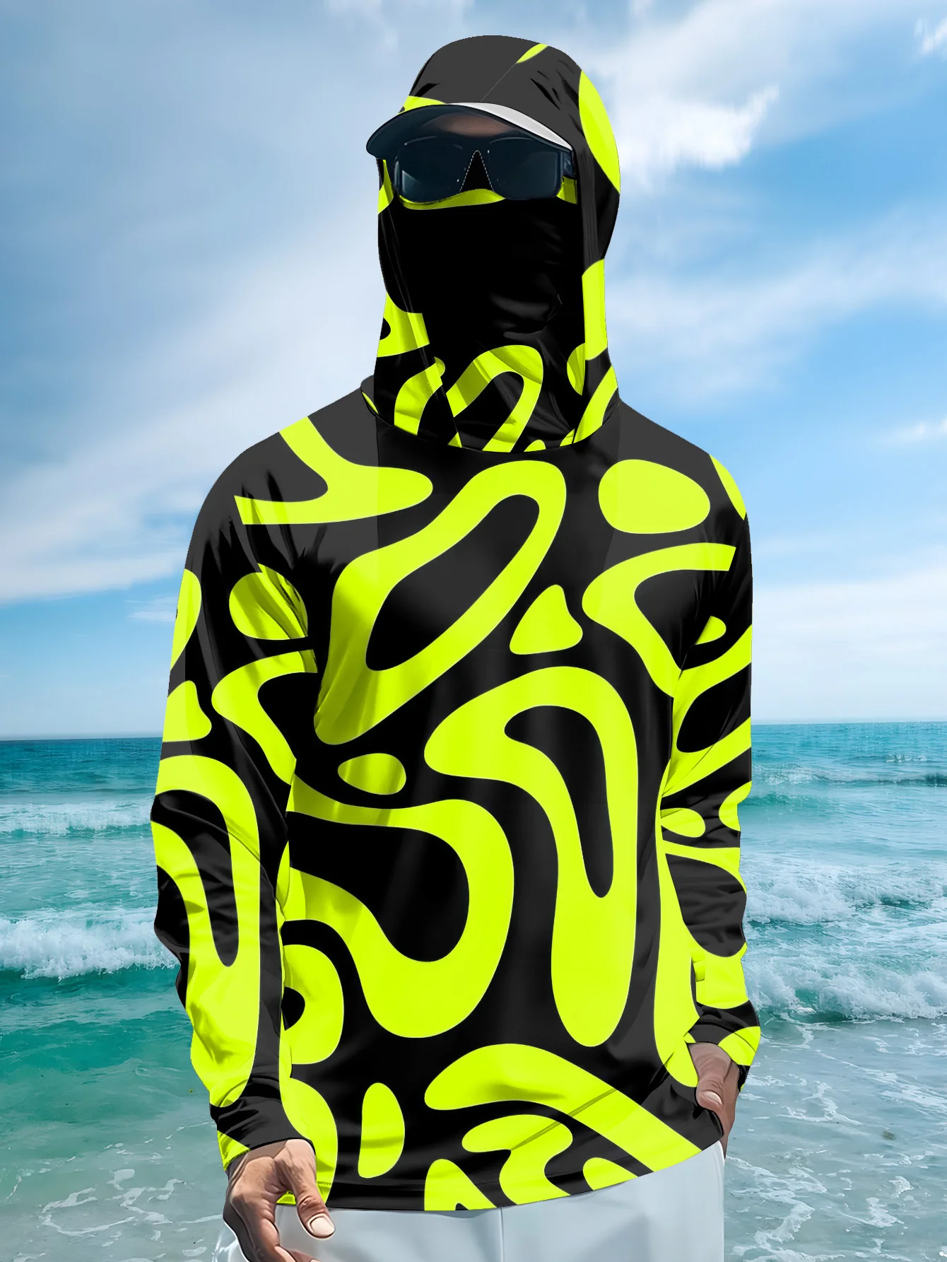 Kemeja Pancing Lengan Panjang  - Fishing Mask Sun Protection ulasan dan harga